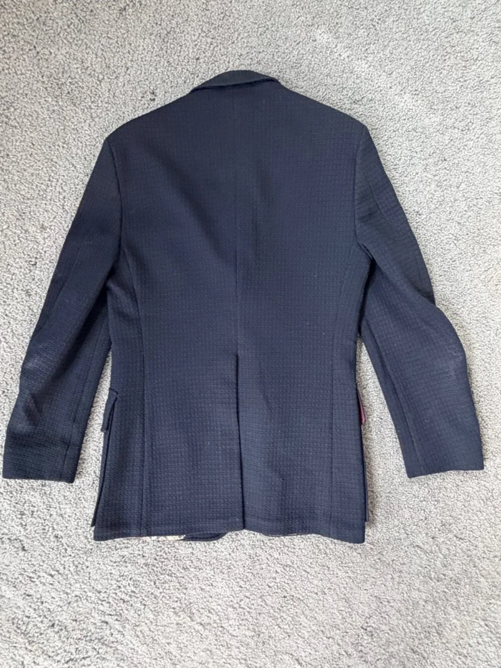Vintage 70s Johnny Carson Blazer Navy Gold Button Paisley Lining - Sz. 38R -VGUC
